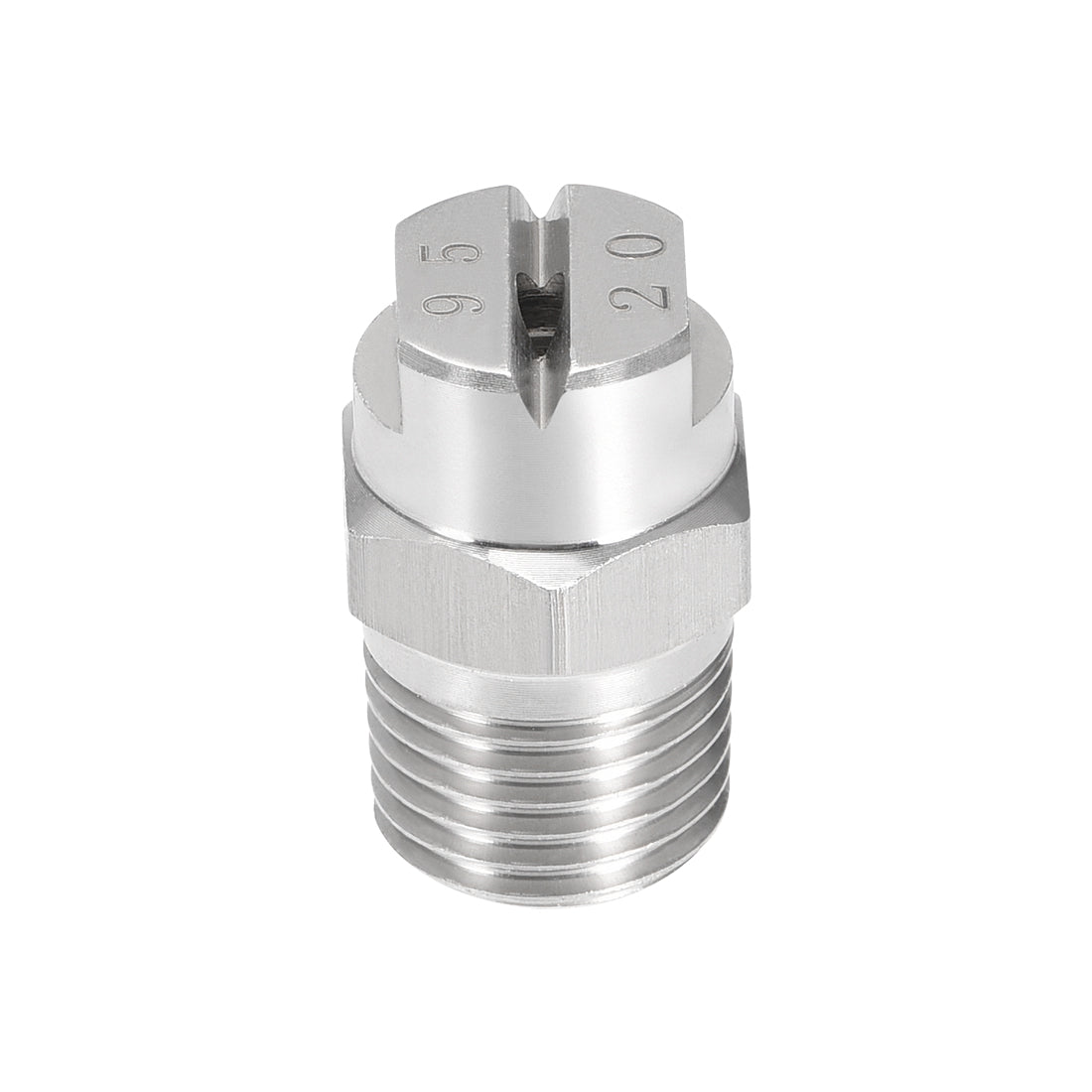 Harfington Flat Fan Spray Tip - 1/4BSPT Male Thread 304 Stainless Steel Nozzle - 95 Degree 2.8mm Orifice Diameter