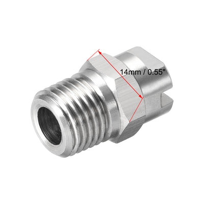 Harfington Flat Fan Spray Tip - 1/4BSPT Male Thread 304 Stainless Steel Nozzle - 110 Degree 1.1mm Orifice Diameter