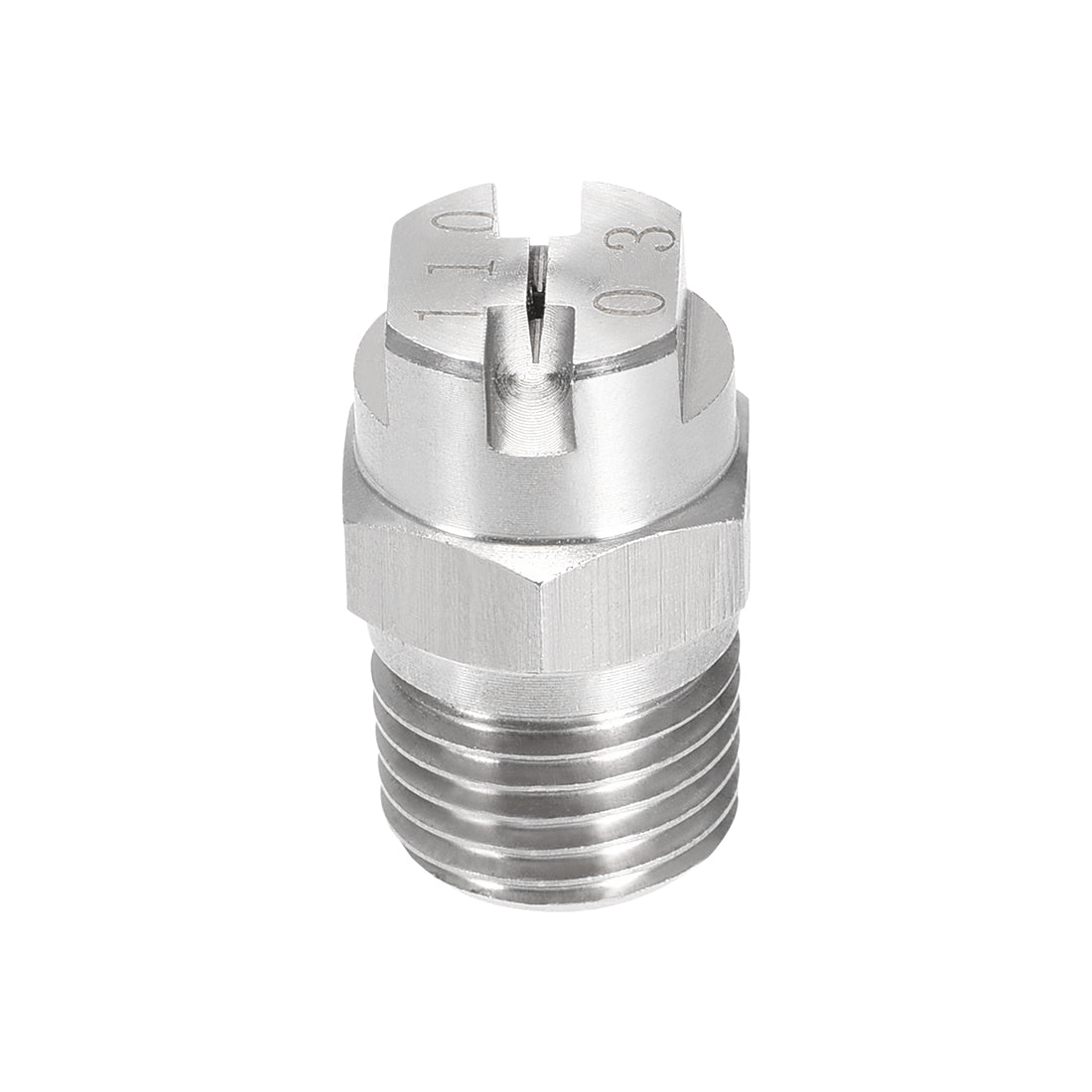 Harfington Flat Fan Spray Tip - 1/4BSPT Male Thread 304 Stainless Steel Nozzle - 110 Degree 1.1mm Orifice Diameter