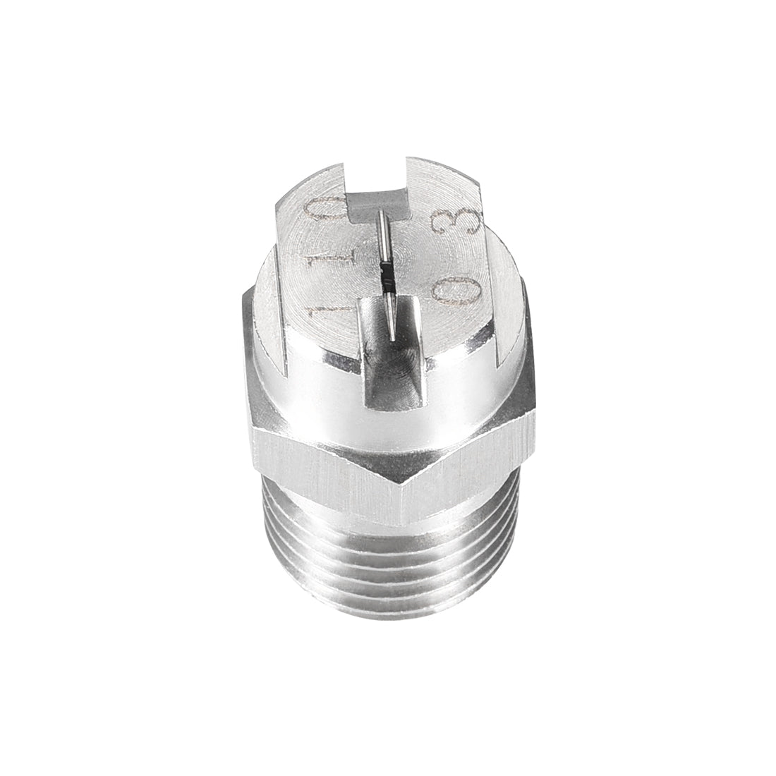 Harfington Flat Fan Spray Tip - 1/4BSPT Male Thread 304 Stainless Steel Nozzle - 110 Degree 1.1mm Orifice Diameter - 2 Pcs