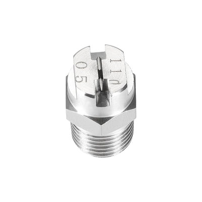 Harfington Flat Fan Spray Tip - 1/4BSPT Male Thread 304 Stainless Steel Nozzle - 110 Degree 1.4mm Orifice Diameter - 2 Pcs