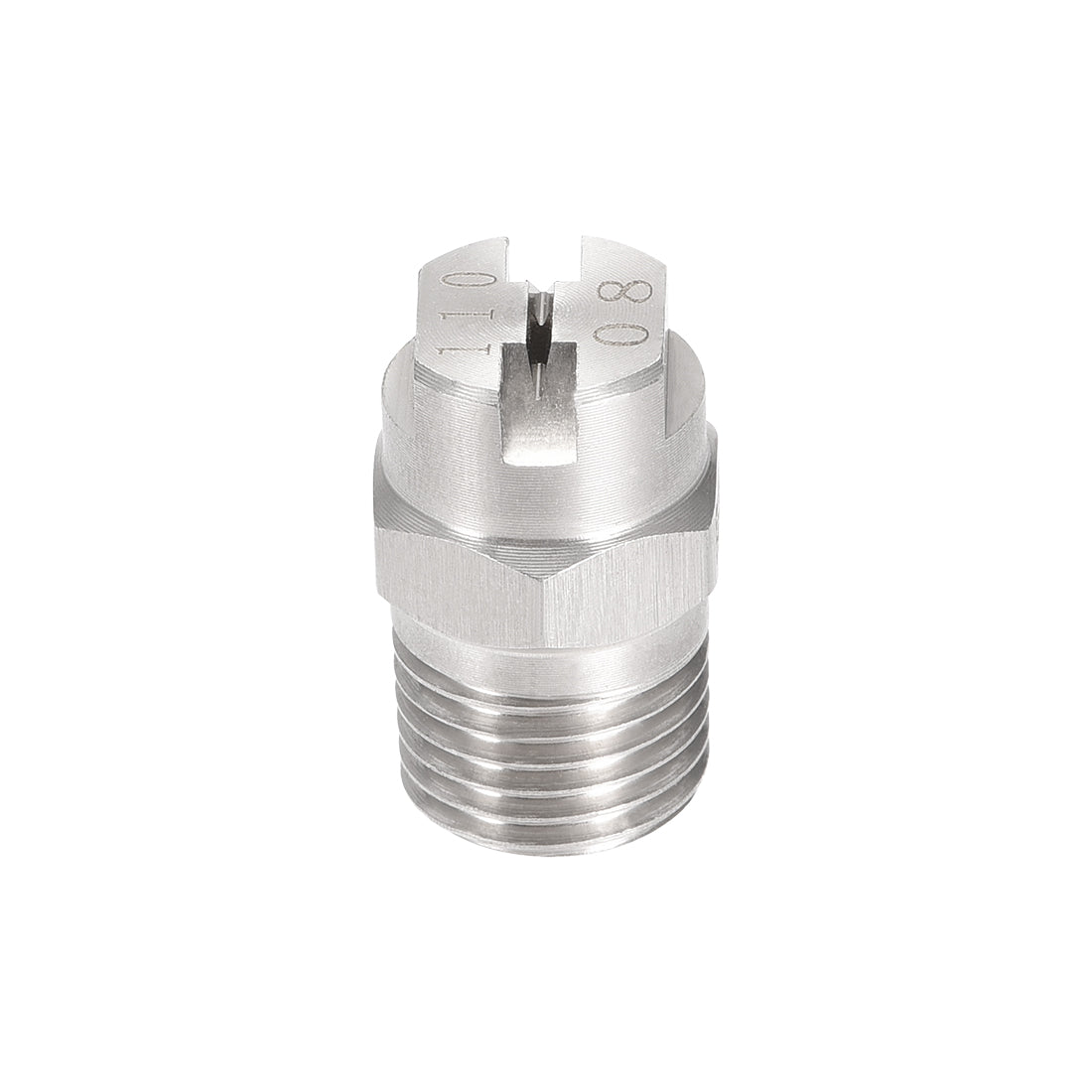 Harfington Flat Fan Spray Tip - 1/4BSPT Male Thread 304 Stainless Steel Nozzle - 110 Degree 1.8mm Orifice Diameter
