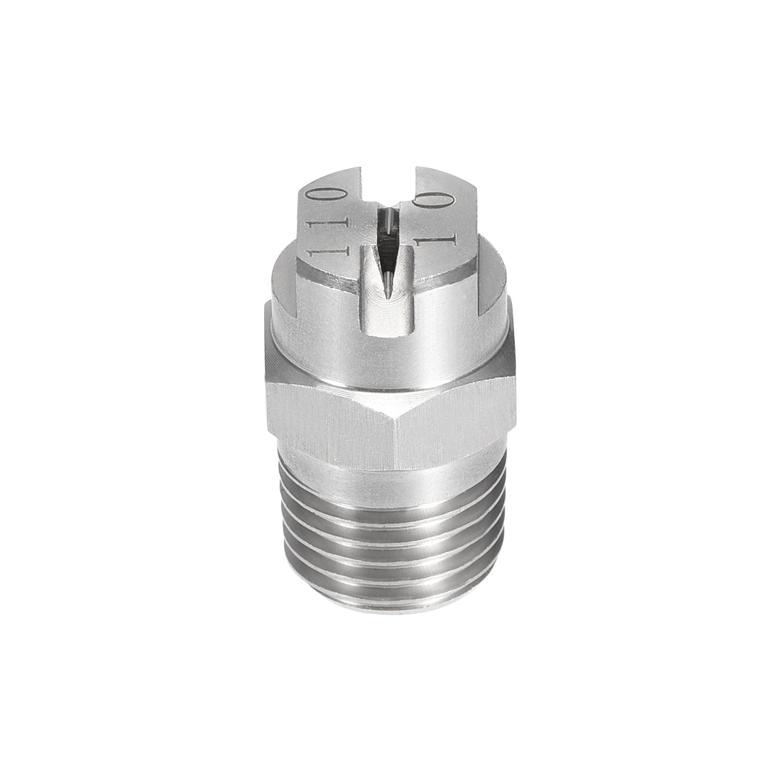 Harfington Flat Fan Spray Tip - 1/4BSPT Male Thread 304 Stainless Steel Nozzle - 110 Degree 2mm Orifice Diameter