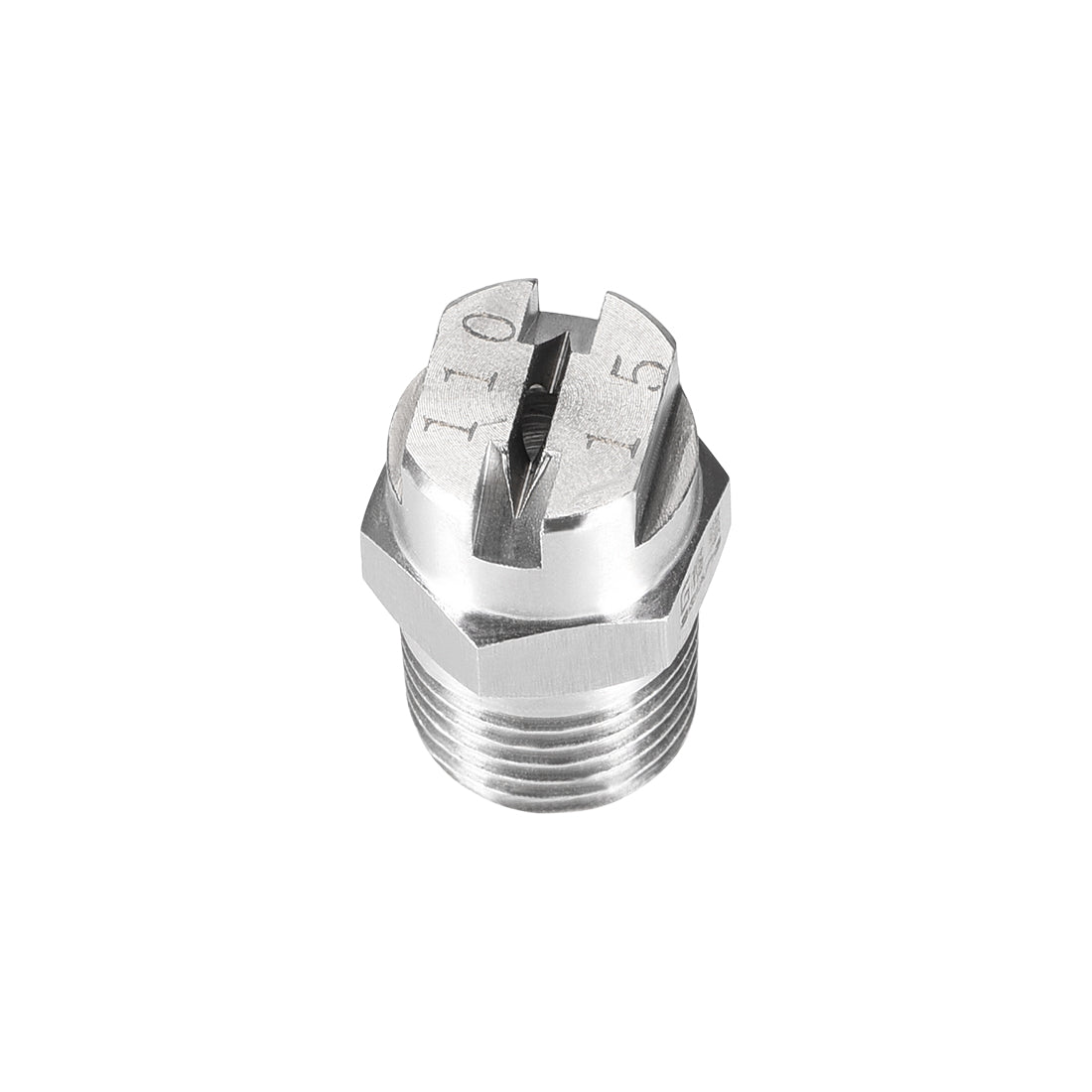 Harfington Flat Fan Spray Tip - 1/4BSPT Male Thread 304 Stainless Steel Nozzle - 110 Degree 2.4mm Orifice Diameter