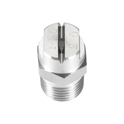 Harfington Flat Fan Spray Tip - 1/4BSPT Male Thread 304 Stainless Steel Nozzle - 110 Degree 2.8mm Orifice Diameter