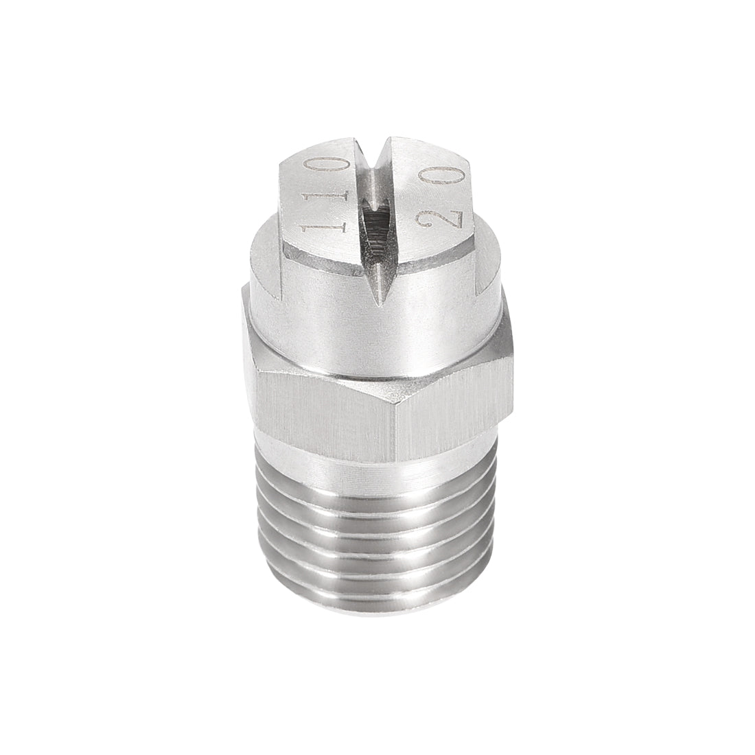 Harfington Flat Fan Spray Tip - 1/4BSPT Male Thread 304 Stainless Steel Nozzle - 110 Degree 2.8mm Orifice Diameter