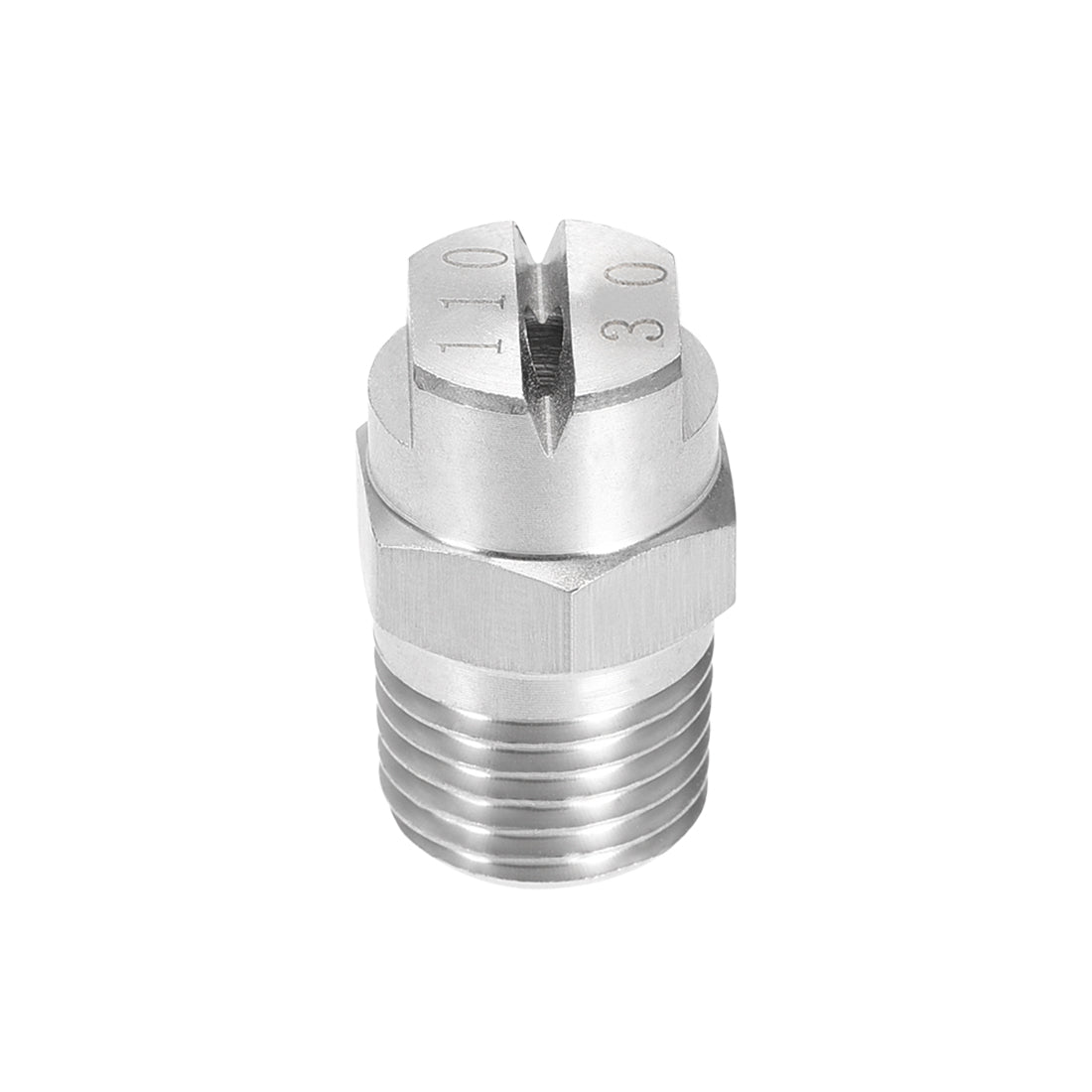 Harfington Flat Fan Spray Tip - 1/4BSPT Male Thread 304 Stainless Steel Nozzle - 110 Degree 3.6mm Orifice Diameter