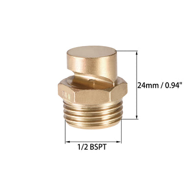 Harfington Floodjet  Tip - 1/2BSPT Brass 170 Degree Wide Angle Flat Fan Nozzle - 2 Pcs