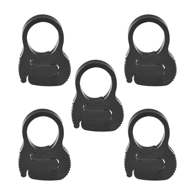 Harfington 15.5 - 17mm Adjustable Double Grip Nylon Ratcheting Hose Clamp 5Pcs