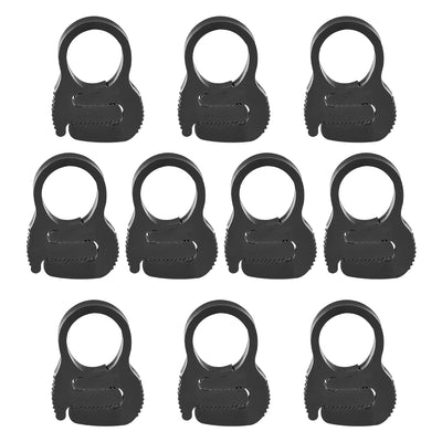Harfington 15.5 - 17mm Adjustable Double Grip Nylon Ratcheting Hose Clamp 10Pcs