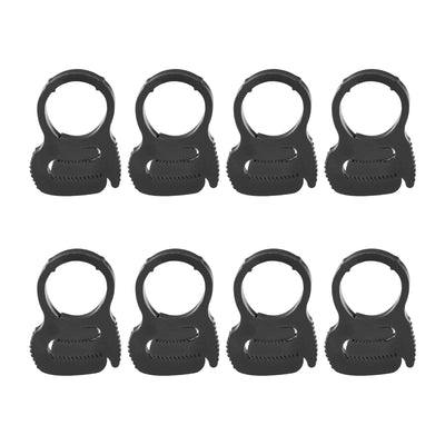 Harfington 19.6 - 21.6mm Adjustable Double Grip Nylon Ratcheting Hose Clamp 8Pcs