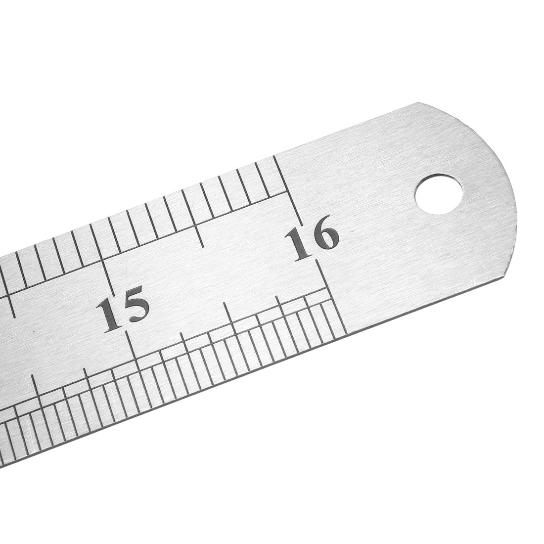 Harfington Straight Ruler 400mm 16 Inch Metric Stainless Steel Measuring Ruler Tool with Hanging Hole