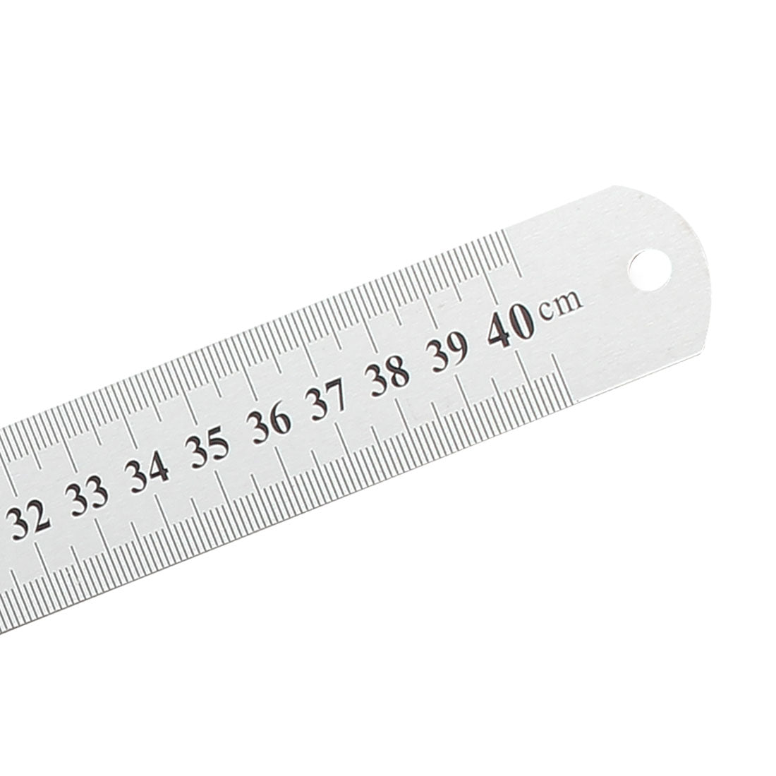 Harfington Straight Ruler 400mm 16 Inch Metric Stainless Steel Measuring Ruler Tool with Hanging Hole