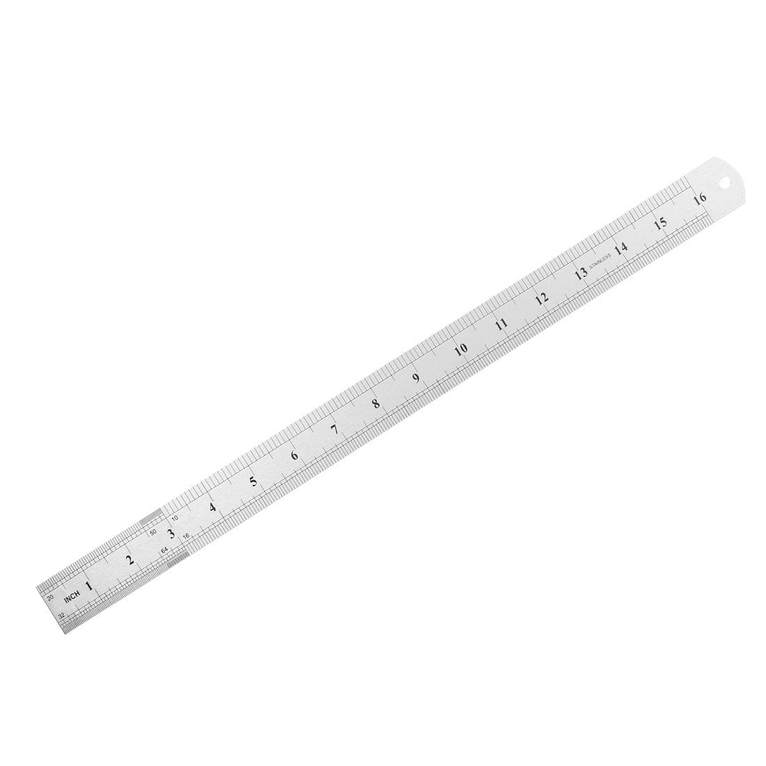 Harfington Straight Ruler 400mm 16 Inch Metric Stainless Steel Measuring Ruler Tool with Hanging Hole