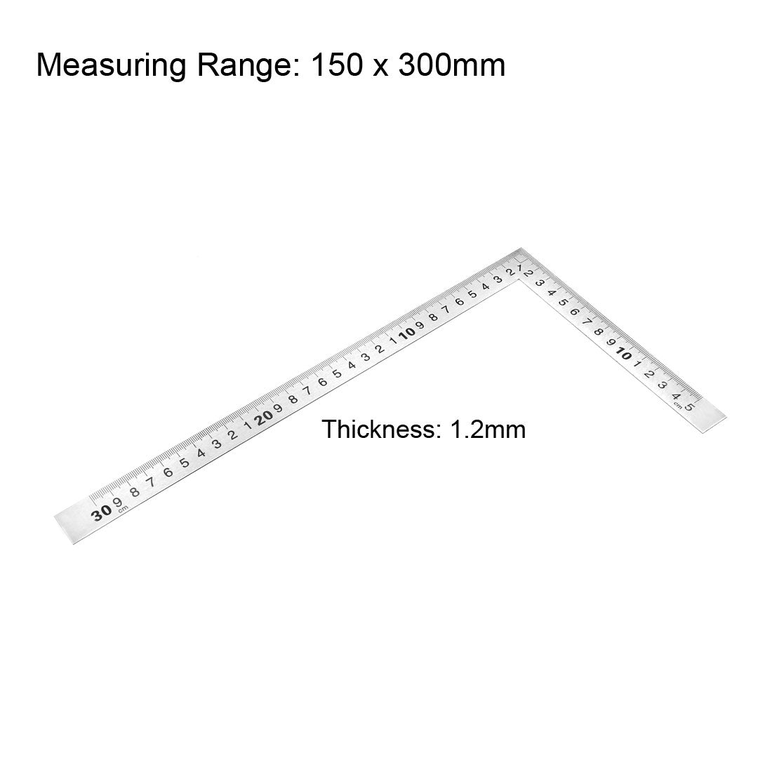 Harfington L Square 150x300mm Steel Scale Square Ruler 90 Degree Angle Ruler Measuring Layout Tool for Carpenter Engineer