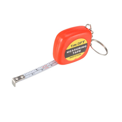 Harfington 1 Meter 3 FT Measuring Tape for Body Metric Inch Cloth Measuring Sewing with Keychain Color Random