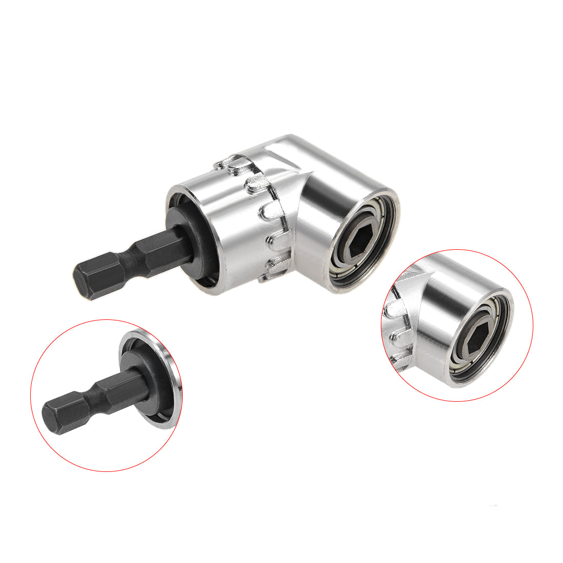 Harfington Flexible Extension Screwdriver Bit Holder w Short Turn, Magnetic Hex Shaft Screw Drill Connection Tip ,11.8-inch Flex Shaft,1/4''-Hex Drill Black