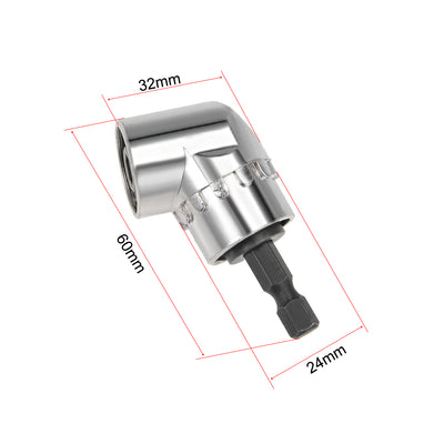 Harfington Flexible Extension Screwdriver Bit Holder w Short Turn, Magnetic Hex Shaft Screw Drill Connection Tip ,11.8-inch Flex Shaft,1/4''-Hex Drill Black