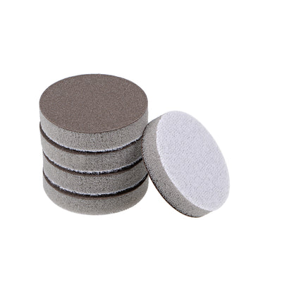 Harfington 1-Inch 800-Grits Hook and Loop Sanding Disc, Sponge Sanding Pad Wet Dry Aluminum Oxide Sandpaper for Polishing & Grinding 5pcs