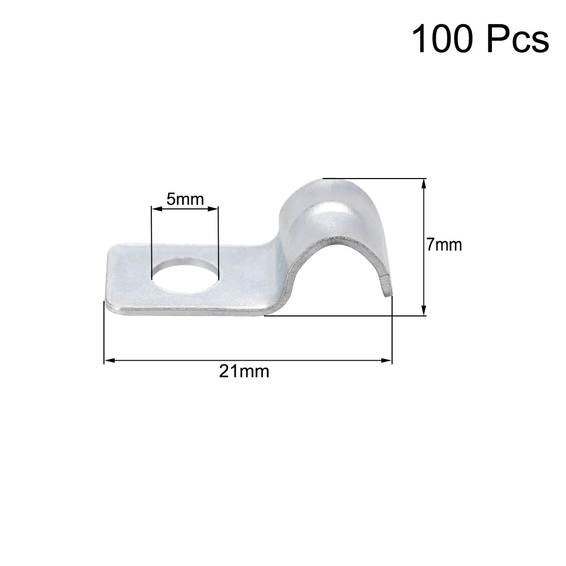 Harfington 15/64" EMT One Hole Strap Pipe Strap Zinc-Plated Steel Reinforced Rib for Pipe Fixing on Various Surfaces 100PCS