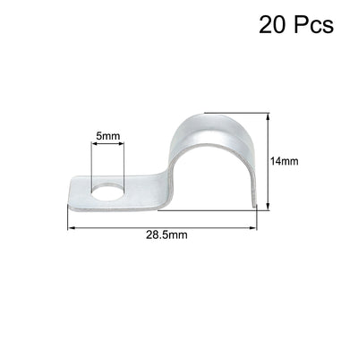 Harfington 15/32" EMT One Hole Strap Pipe Strap Zinc-Plated Steel Reinforced Rib for Pipe Fixing on Various Surfaces 20PCS