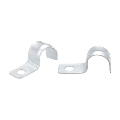 Harfington 15/32" EMT One Hole Strap Pipe Strap Zinc-Plated Steel Reinforced Rib for Pipe Fixing on Various Surfaces 20PCS