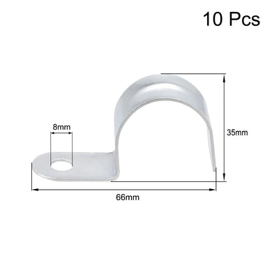 Harfington 1 1/4" EMT One Hole Strap Pipe Strap Zinc-Plated Steel Reinforced Rib for Pipe Fixing on Various Surfaces 10PCS