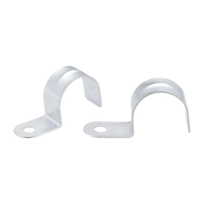 Harfington 1 1/4" EMT One Hole Strap Pipe Strap Zinc-Plated Steel Reinforced Rib for Pipe Fixing on Various Surfaces 10PCS
