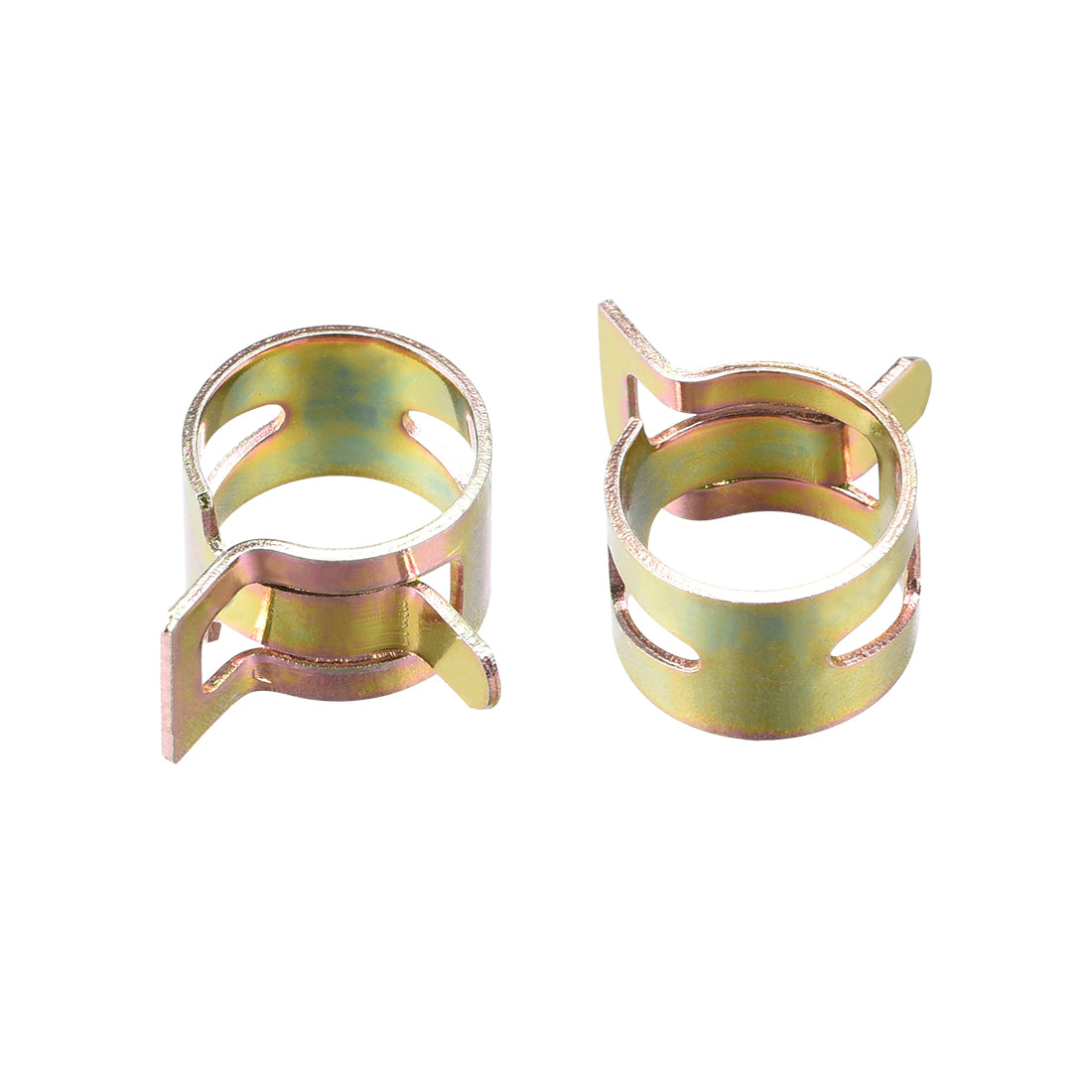 Harfington Steel Band Clamp 13mm for Fuel Line Silicone Hose Tube Spring Clips Clamp Color-zinc Manganese Steel 50Pcs