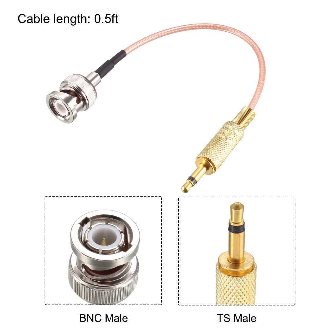 Harfington BNC Male to DC Male Coaxial Power Audio Cable