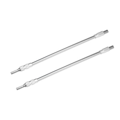 Harfington Flexible Extension Screwdriver Bit Holder, Magnetic Extention Hex Shaft Screw Drill Connection Tip ,11.8-inch Flex Shaft,1/4''-Hexagon Drill 2pcs