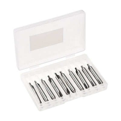 Harfington Combined Drills Plain Type 3/16 Inch,6542 HSS Countersinks 10pcs