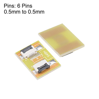 Harfington 0.5mm Pitch 6 Pins to 6 Pins Extension Connector Aapter for FFC FPC Cable Extend ZIP HDD