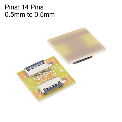 Harfington 0.5mm Pitch 14 Pins to 14 Pins Extension Connector Aapter for FFC FPC Cable Extend ZIP HDD