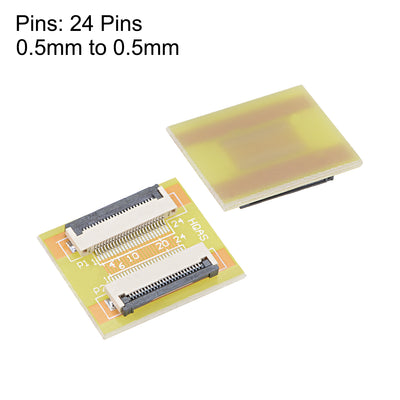 Harfington 0.5mm Pitch 24 Pins to 24 Pin Extension Connector Aapter for FFC FPC Cable Extend ZIP HDD