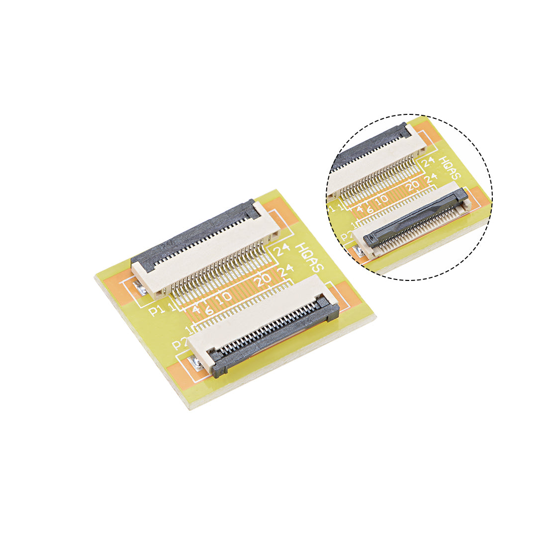 Harfington 0.5mm Pitch 24 Pins to 24 Pin Extension Connector Aapter for FFC FPC Cable Extend ZIP HDD