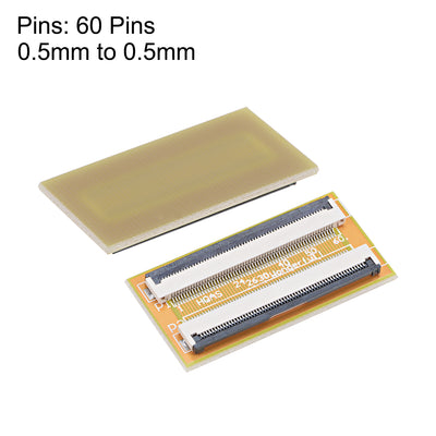 Harfington 0.5mm Pitch 60 Pins to 60 Pin Extension Connector Aapter for FFC FPC Cable Extend ZIP HDD