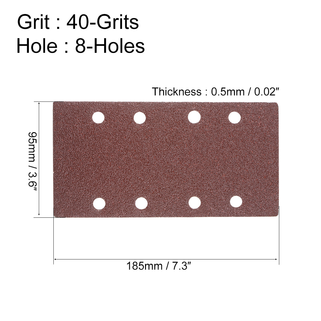 Harfington 7.3 inch Aluminum Oxide Hook and Loop Sanding Sheet