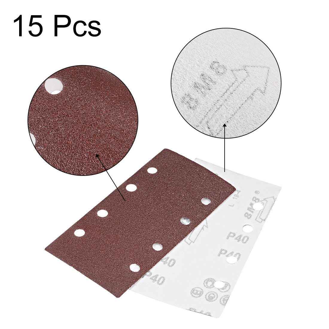 Harfington 7.3 inch Aluminum Oxide Hook and Loop Sanding Sheet