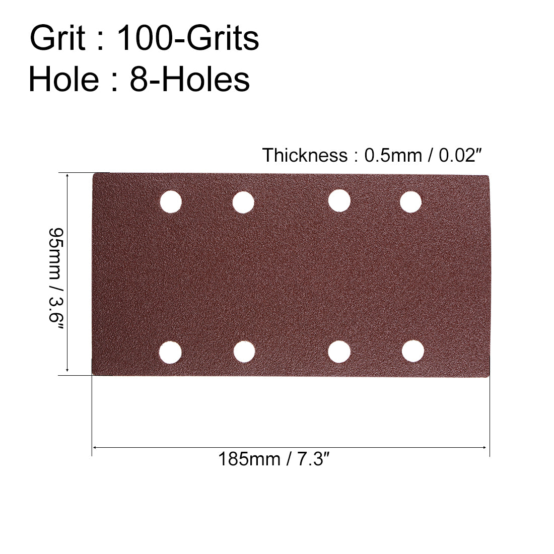Harfington 7.3 inch Aluminum Oxide Hook and Loop Sanding Sheet