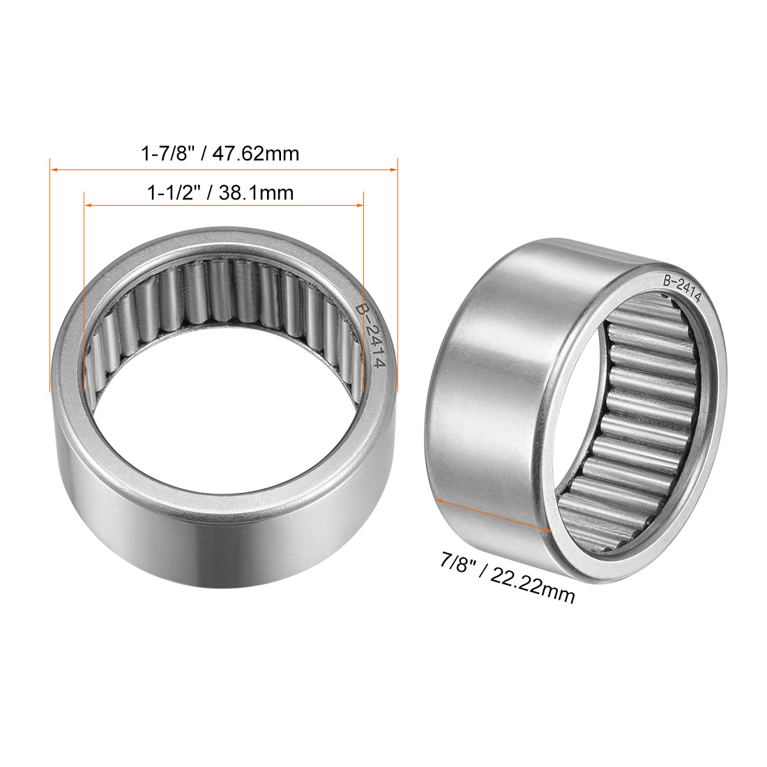Harfington Needle Roller Bearings Open End Full Complement Steel Drawn Cup
