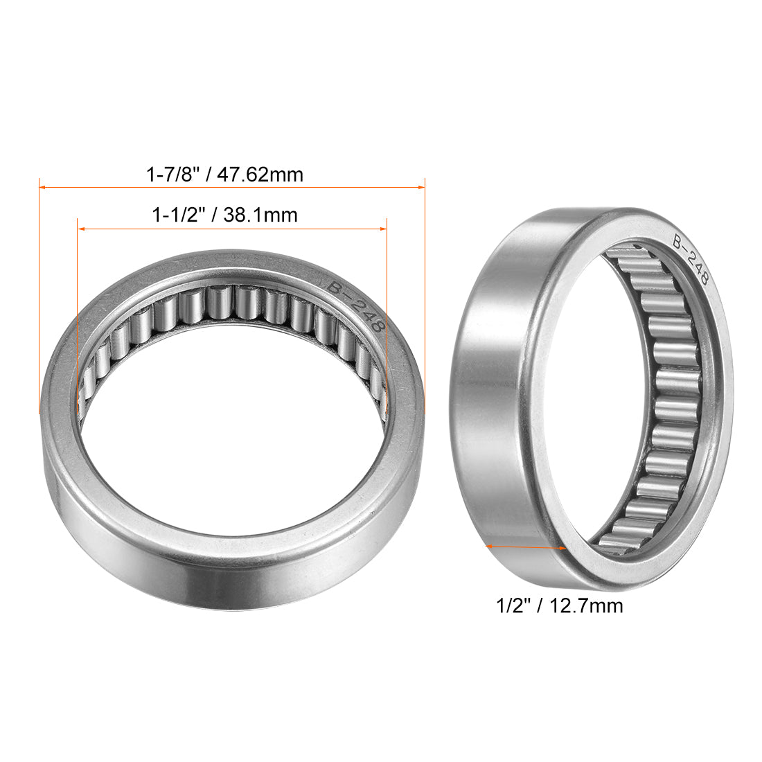 Harfington Needle Roller Bearings Open End Full Complement Steel Drawn Cup