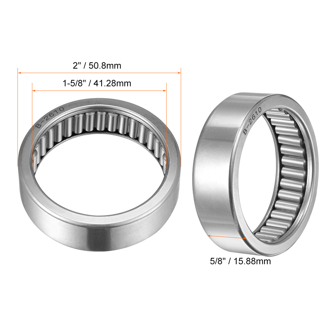 Harfington Needle Roller Bearings Open End Full Complement Steel Drawn Cup