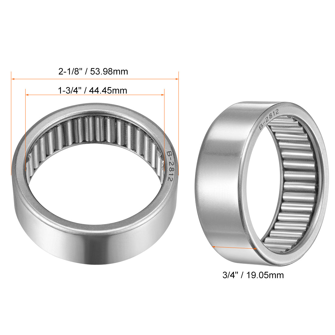 Harfington Needle Roller Bearings Open End Full Complement Steel Drawn Cup