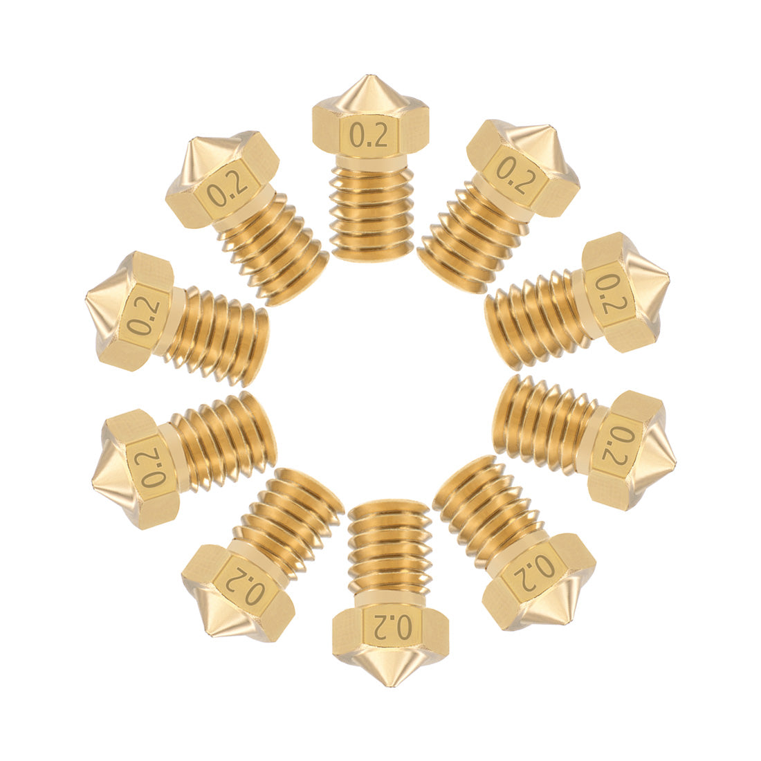 Harfington 3D Printer Nozzle Head Thread Replacement for V5 V6 1.75mm Extruder Print, 10pcs