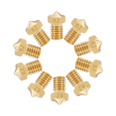 Harfington 3D Printer Nozzle Head Thread Replacement for V5 V6 1.75mm Extruder Print, 10pcs