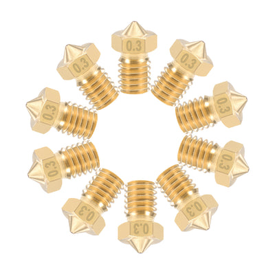 Harfington 3D Printer Nozzle Head Thread Replacement for V5 V6 1.75mm Extruder Print, 10pcs