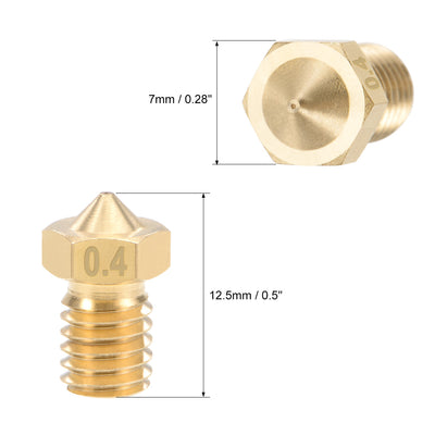 Harfington 3D Printer Nozzle Head Thread Replacement for V5 V6 1.75mm Extruder Print, 10pcs