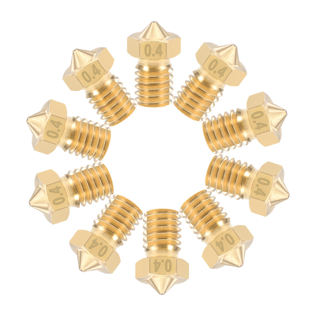 Harfington 3D Printer Nozzle Head Thread Replacement for V5 V6 1.75mm Extruder Print, 10pcs