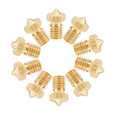 Harfington 3D Printer Nozzle Head Thread Replacement for V5 V6 1.75mm Extruder Print, 10pcs